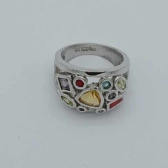 Like New Lia Sophia Panarama Silver Mosaic Ring (Size 10) - Picture 2 of 3